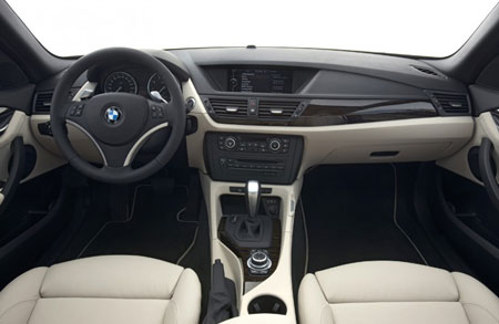 BMW X1. The interior features a 40:20:40 split backrest at the rear which 