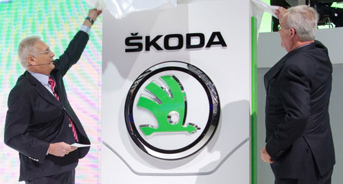  others bring new models but koda has brought a new logo to Geneva